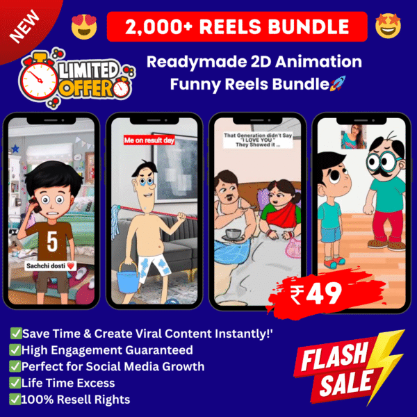 2000+ Viral Cartoon Reels Bundle